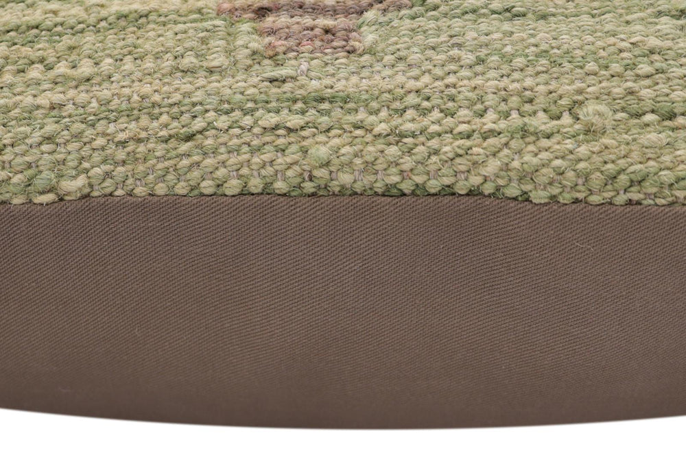 handmade Traditional Pillow Green Red Hand-Woven SQUARE 100% WOOL Hand woven turkish pillow2' x 2'