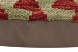 handmade Traditional Pillow Red Blue Hand-Woven SQUARE 100% WOOL  Hand woven turkish pillow  2 x 2