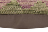 handmade Traditional Pillow Rust Blue Hand-Woven SQUARE 100% WOOL  Hand woven turkish pillow  2 x 2