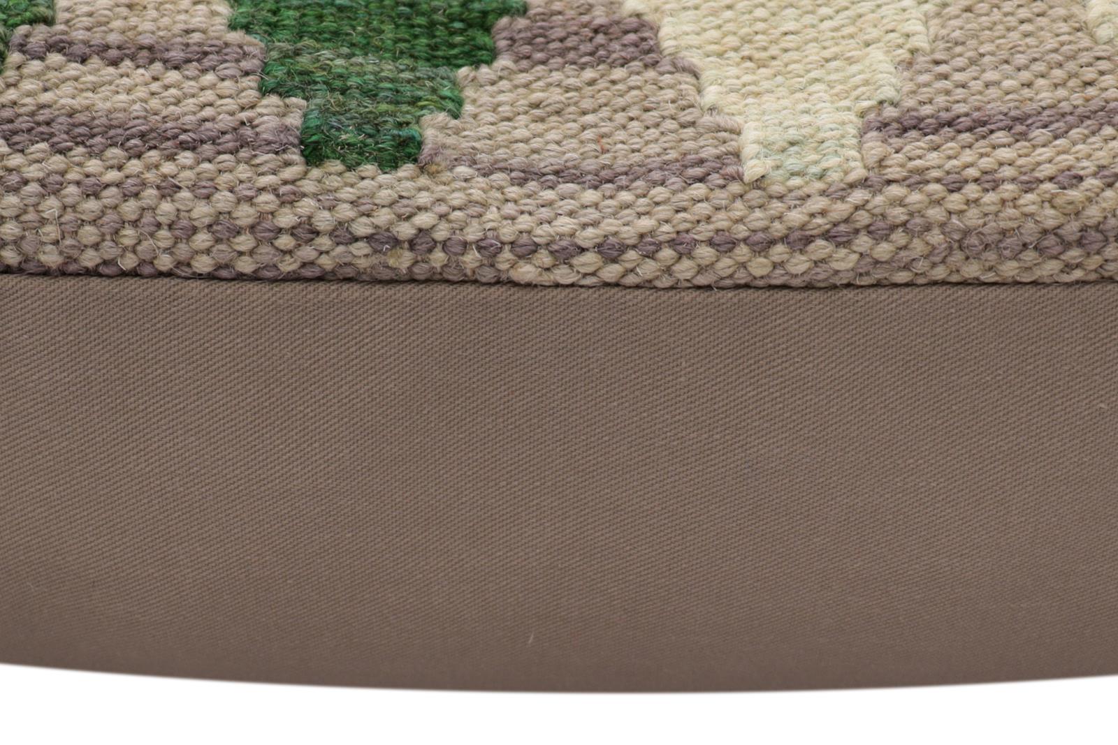 handmade Traditional Pillow Rust Blue Hand-Woven SQUARE 100% WOOL Hand woven turkish pillow2' x 2'