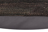 handmade Traditional Pillow Black Gray Hand-Woven SQUARE 100% WOOL Hand woven turkish pillow2' x 2'