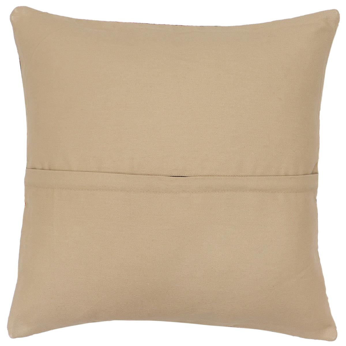 handmade Traditional Pillow Red Brown Hand-Woven SQUARE 100% WOOL Hand woven turkish pillow2' x 2'