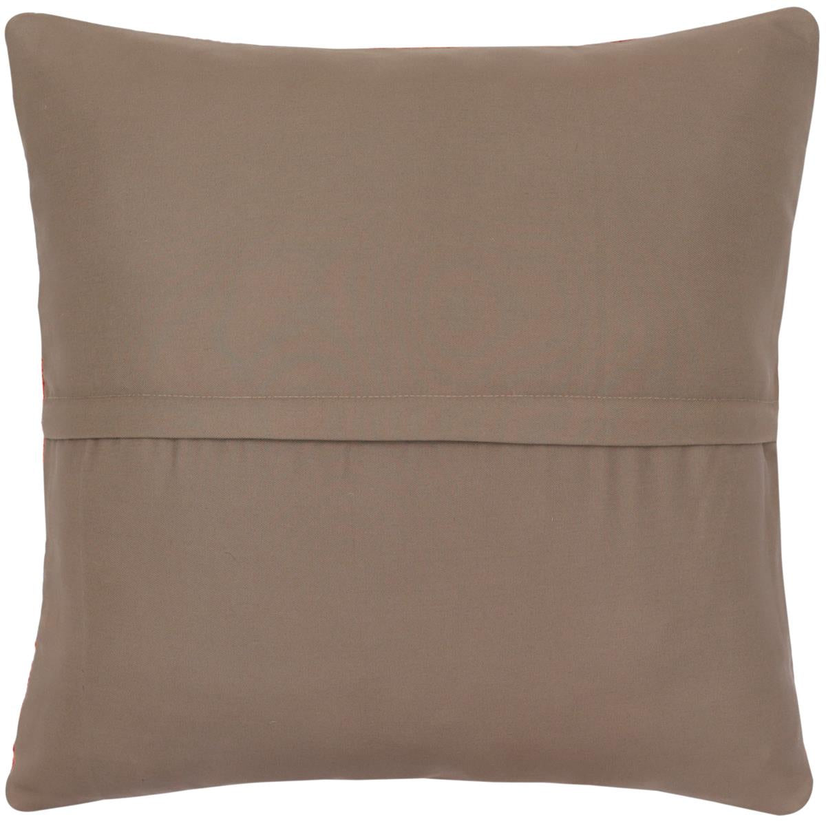 handmade Traditional Pillow Red Rust Hand-Woven SQUARE 100% WOOL  Hand woven turkish pillow  2 x 2