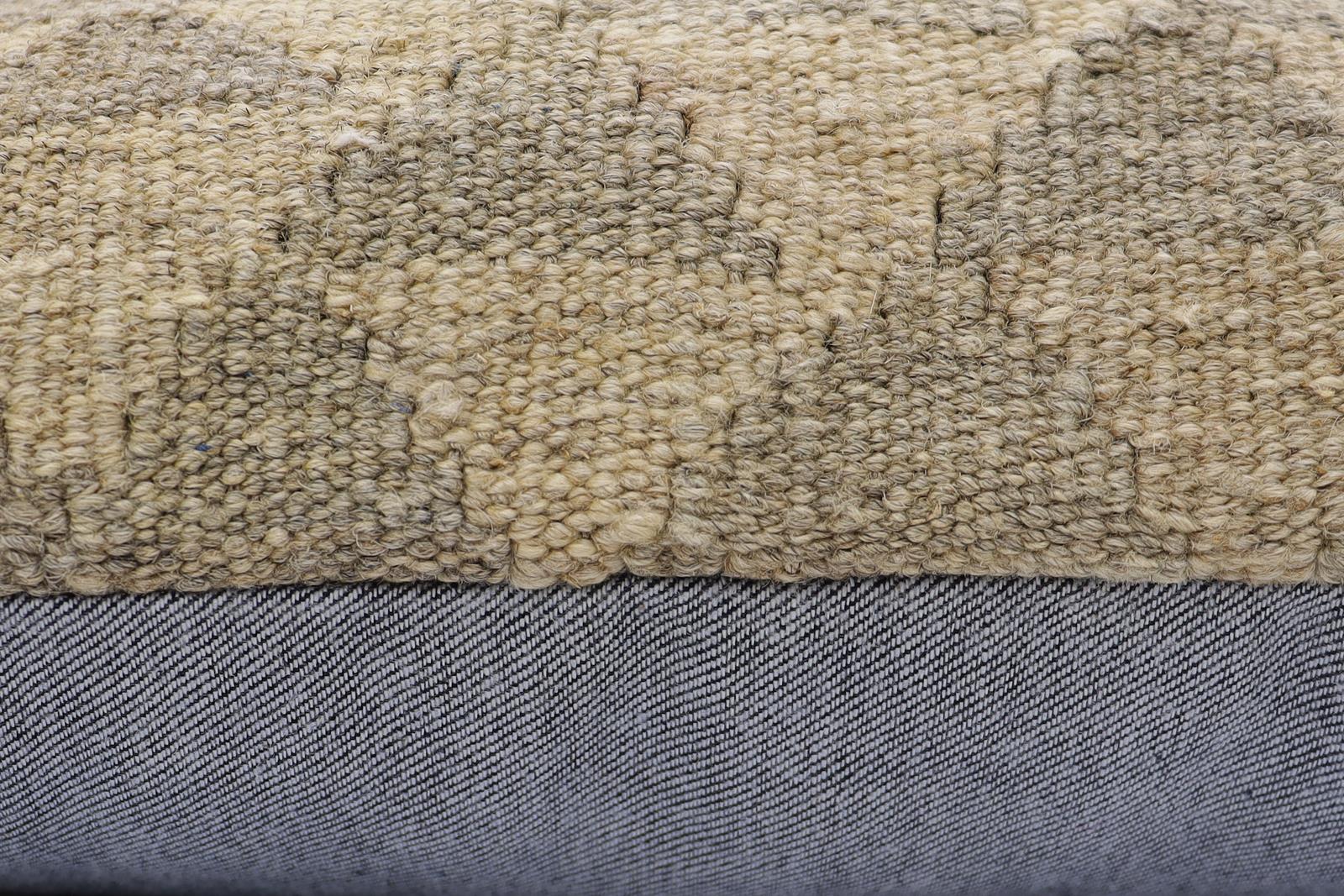 handmade Traditional Pillow Beige Brown Hand-Woven SQUARE 100% WOOL Hand woven turkish pillow2' x 2'