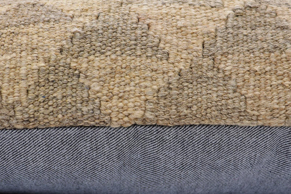 handmade Traditional Pillow Beige Brown Hand-Woven SQUARE 100% WOOL Hand woven turkish pillow2' x 2'