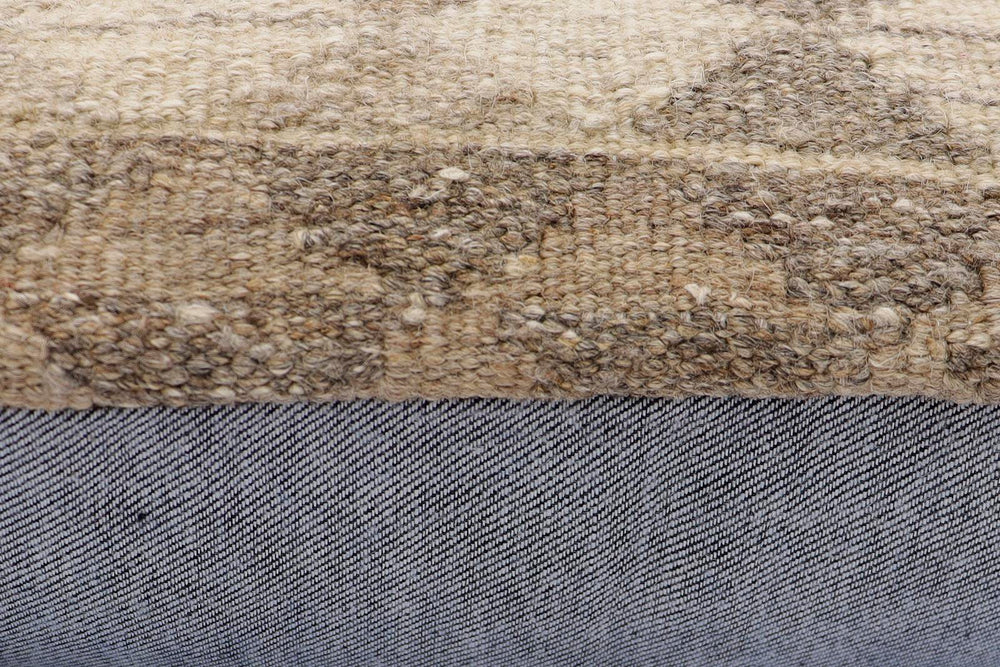 handmade Traditional Pillow Beige Brown Hand-Woven SQUARE 100% WOOL Hand woven turkish pillow2' x 2'