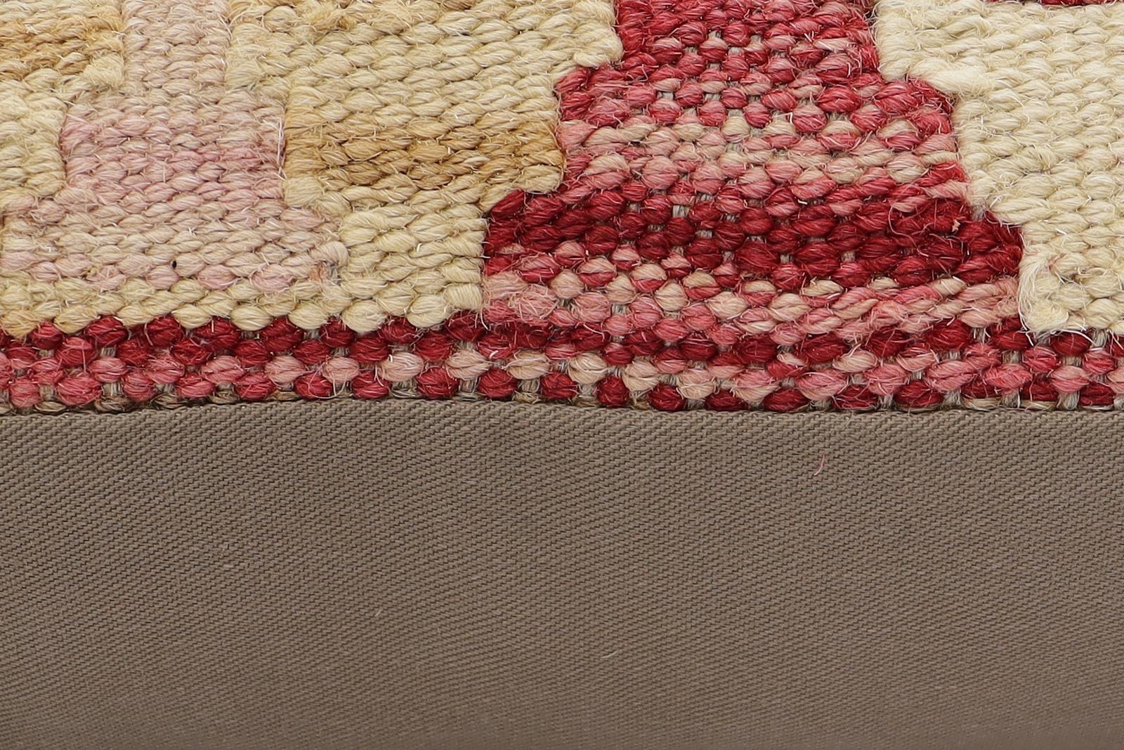 handmade Traditional Pillow Red Blue Hand-Woven SQUARE 100% WOOL Hand woven turkish pillow2' x 2'