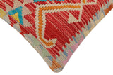 handmade Traditional Pillow Red Blue Hand-Woven SQUARE 100% WOOL  Hand woven turkish pillow  PILLOW