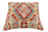 handmade Traditional Pillow Beige Rust Hand-Woven SQUARE 100% WOOL  Hand woven turkish pillow  2 x 2