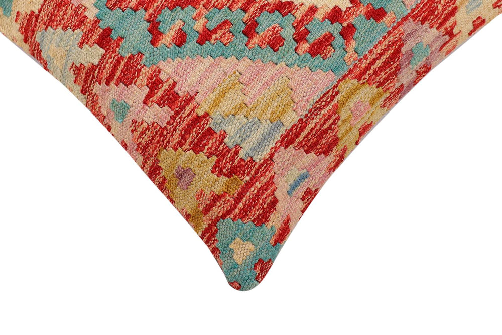 handmade Traditional Pillow Rust Beige Hand-Woven SQUARE 100% WOOL Hand woven turkish pillow2' x 2'