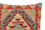 handmade Traditional Pillow Rust Beige Hand-Woven SQUARE 100% WOOL Hand woven turkish pillow2' x 2'