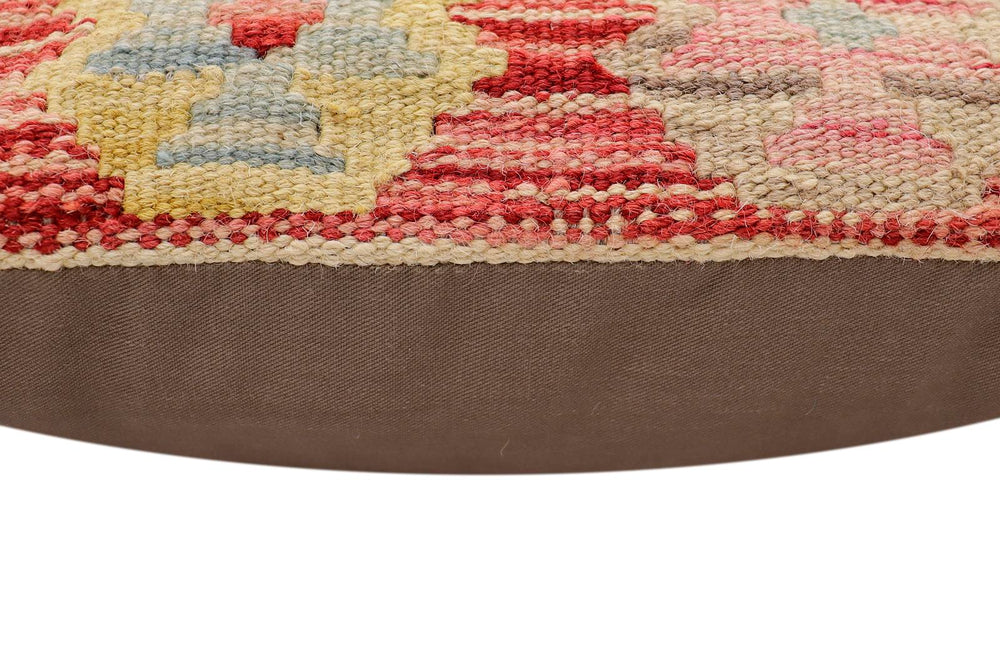 handmade Traditional Pillow Red Blue Hand-Woven SQUARE 100% WOOL Hand woven turkish pillow2' x 2'