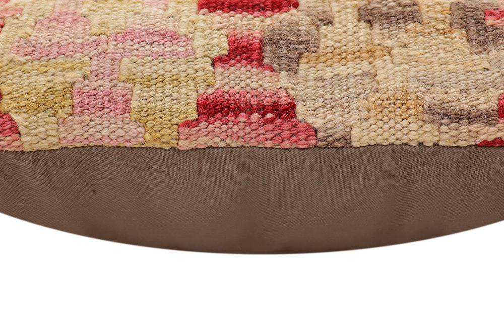 handmade Traditional Pillow Red Beige Hand-Woven SQUARE 100% WOOL Hand woven turkish pillow2' x 2'