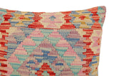 handmade Traditional Pillow Red Blue Hand-Woven SQUARE 100% WOOL  Hand woven turkish pillow  2 x 2