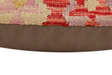 handmade Traditional Pillow Red Blue Hand-Woven SQUARE 100% WOOL  Hand woven turkish pillow  2 x 2