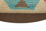 handmade Traditional Pillow Beige Red Hand-Woven SQUARE 100% WOOL  Hand woven turkish pillow  2 x 2