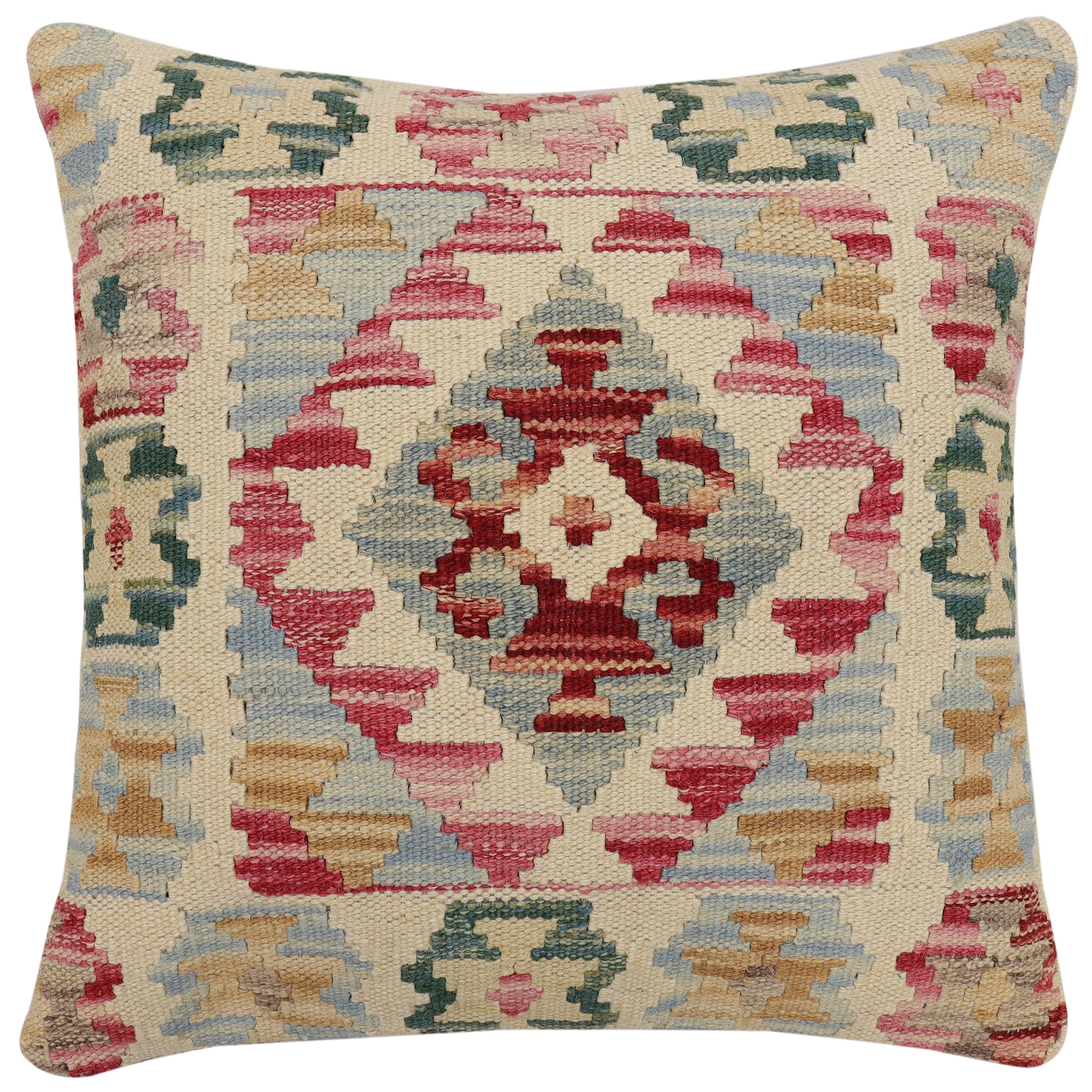 Rustic Lowe Turkish Hand-Woven Kilim Pillow