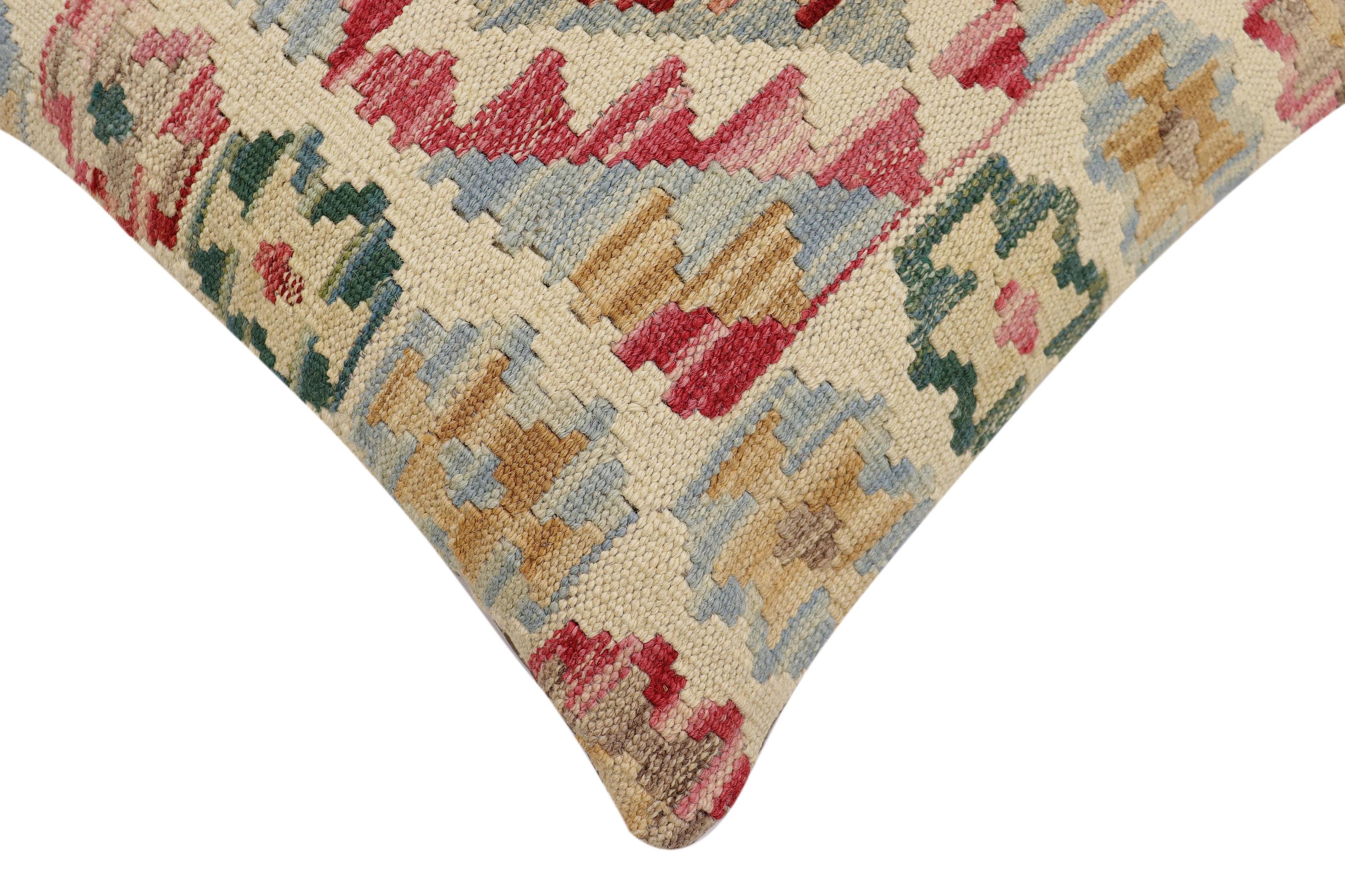 Rustic Lowe Turkish Hand-Woven Kilim Pillow