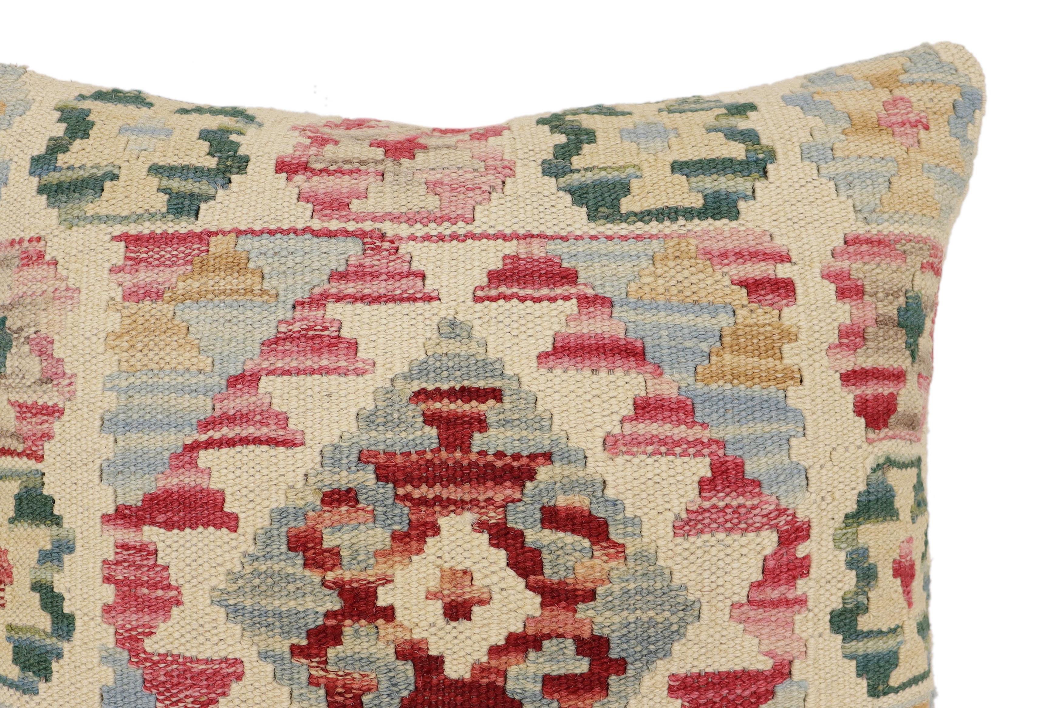 Rustic Lowe Turkish Hand-Woven Kilim Pillow