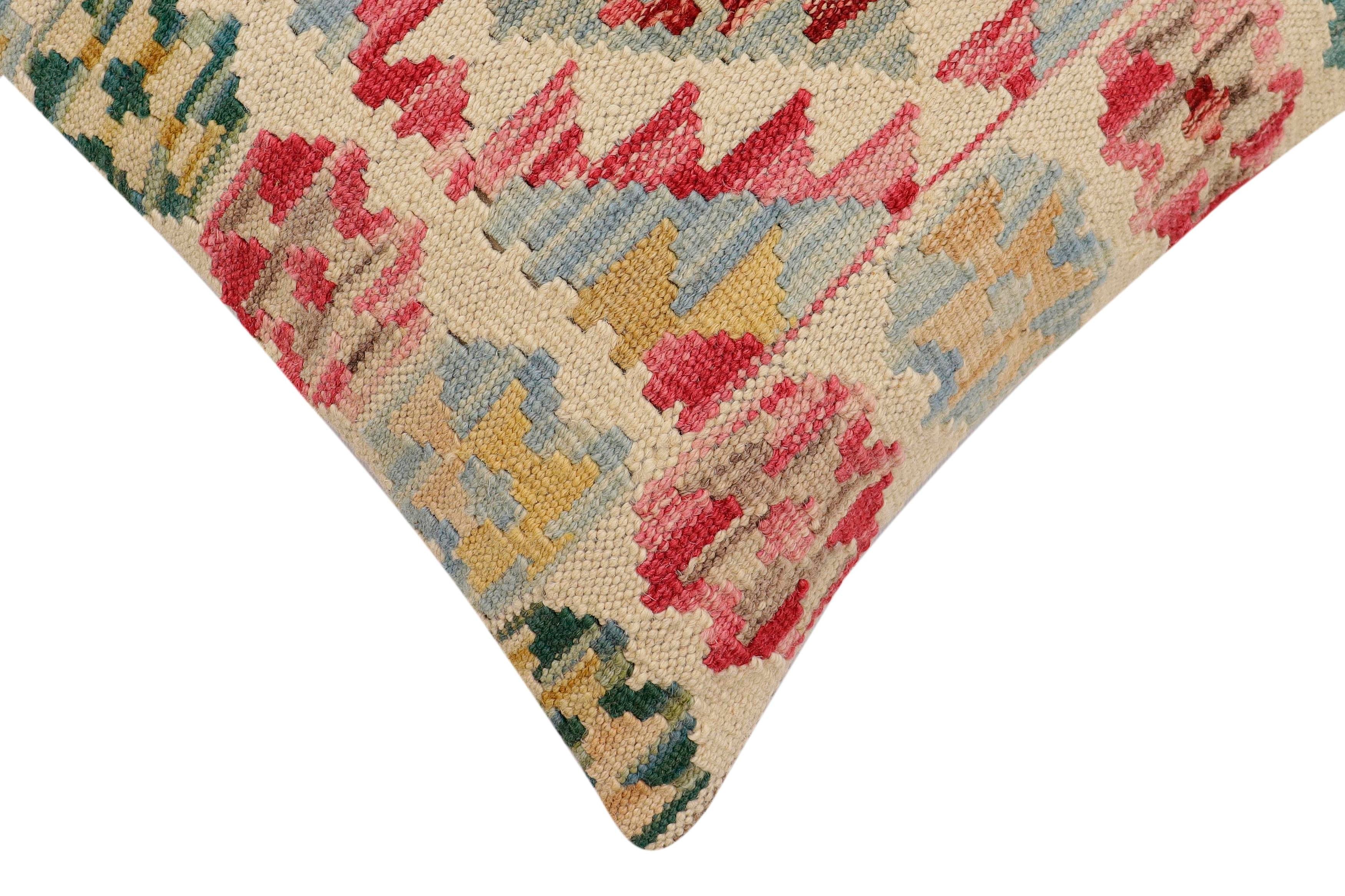 Tribal Everhart Turkish Hand-Woven Kilim Pillow