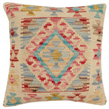 Boho Chic Ezell Turkish Hand-Woven Kilim Pillow