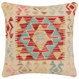 Rustic Cady Turkish Hand-Woven Kilim Pillow