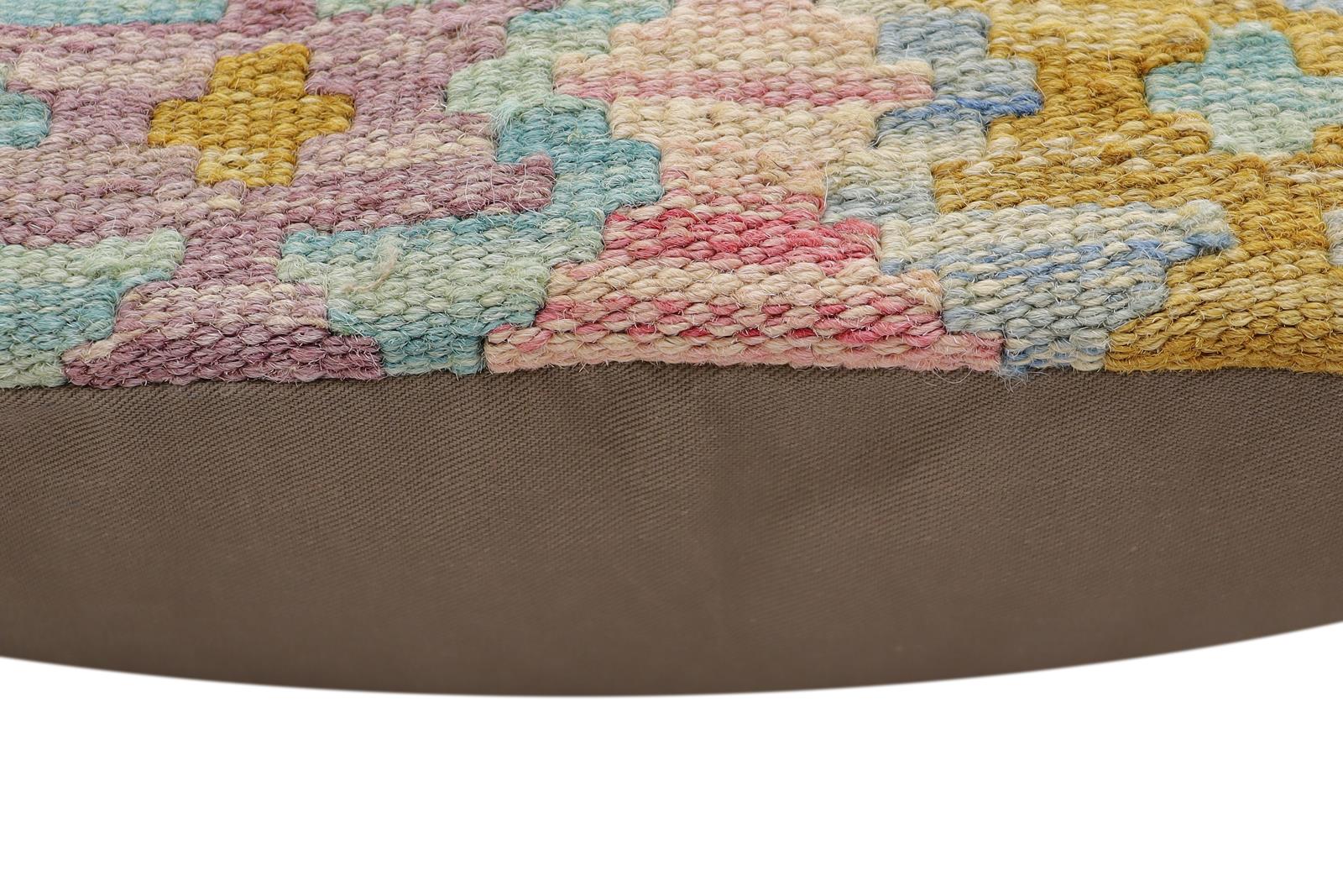 handmade Traditional Pillow Red Beige Hand-Woven SQUARE 100% WOOL Hand woven turkish pillow2' x 2'