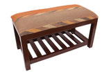 handmade Vintage Shoe Rack Rust Purple Hand-made RECTANGLE Vegetable dyed wool and wood