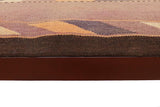 handmade Vintage Shoe Rack Orange Purple Hand-made RECTANGLE Vegetable dyed wool and wood