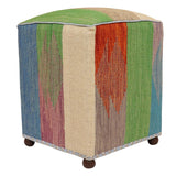 Modern Cato Handmade Kilim Upholstered Ottoman