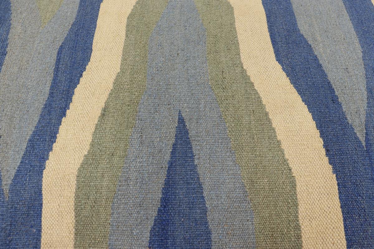 handmade Traditional Settees Blue Beige Hand-made RECTANGLE Vegetable dyed wool and wood