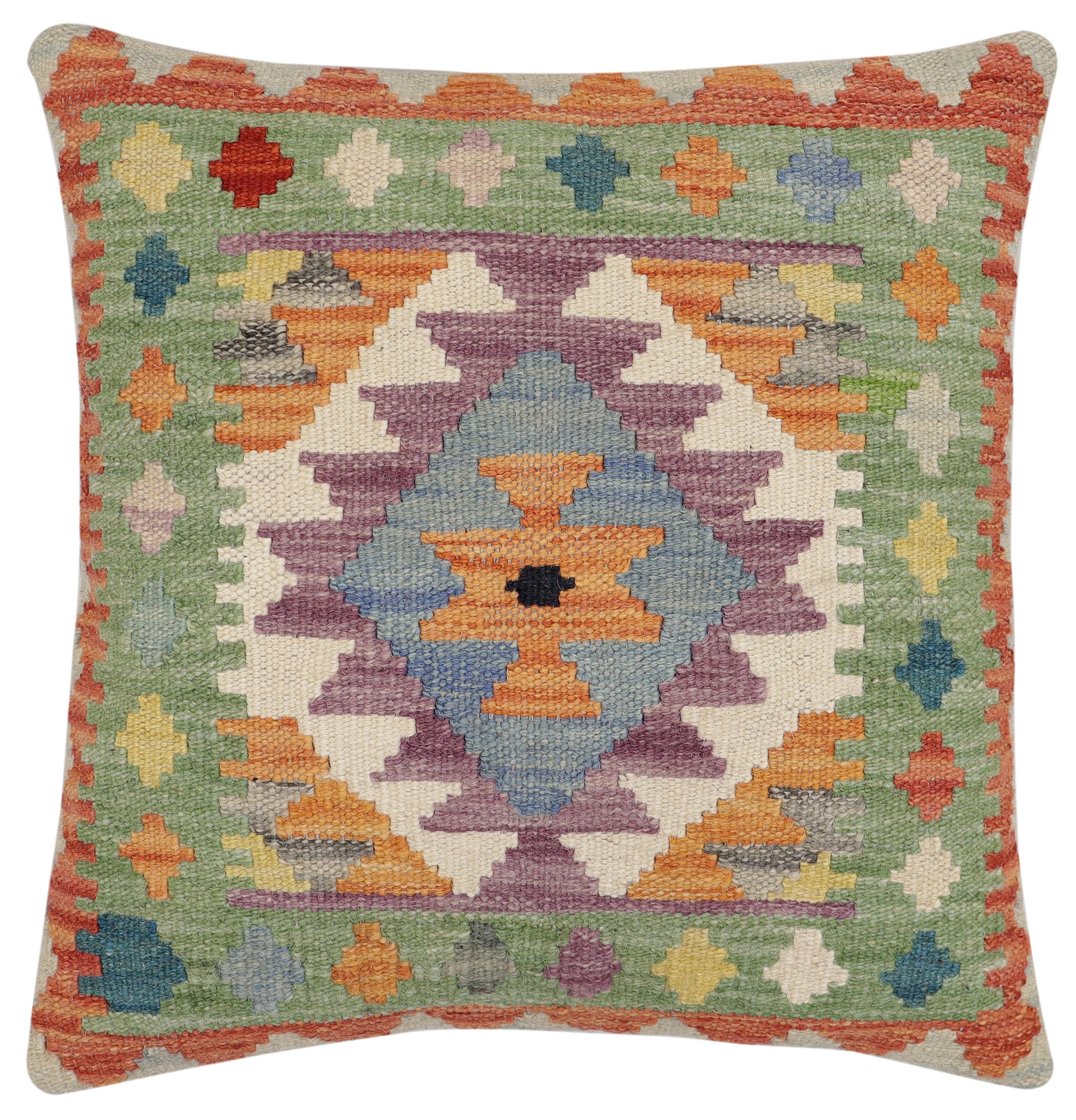 Bohemian Kimi Turkish Hand-Woven Kilim Pillow