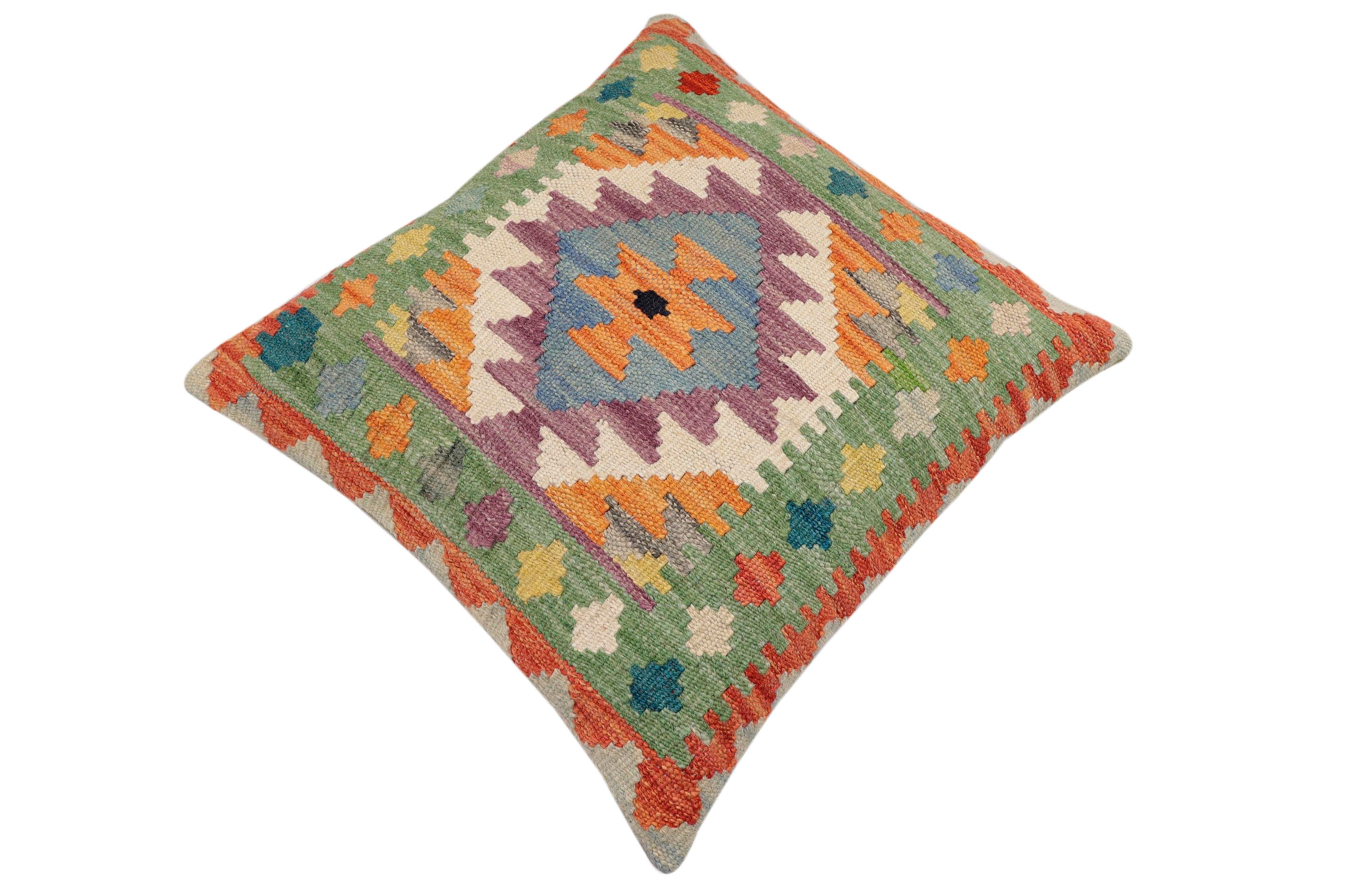 Bohemian Kimi Turkish Hand-Woven Kilim Pillow