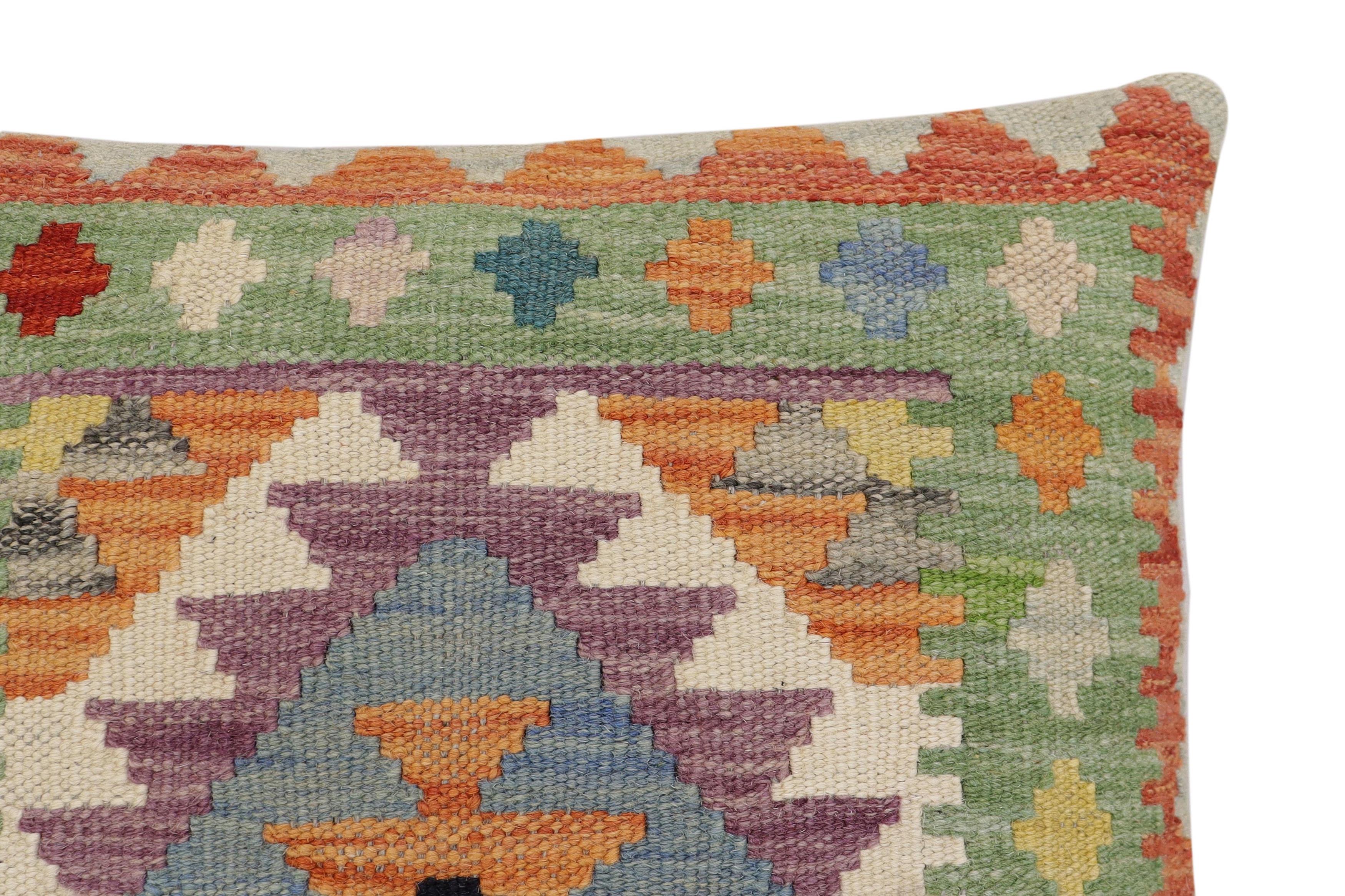 Bohemian Kimi Turkish Hand-Woven Kilim Pillow