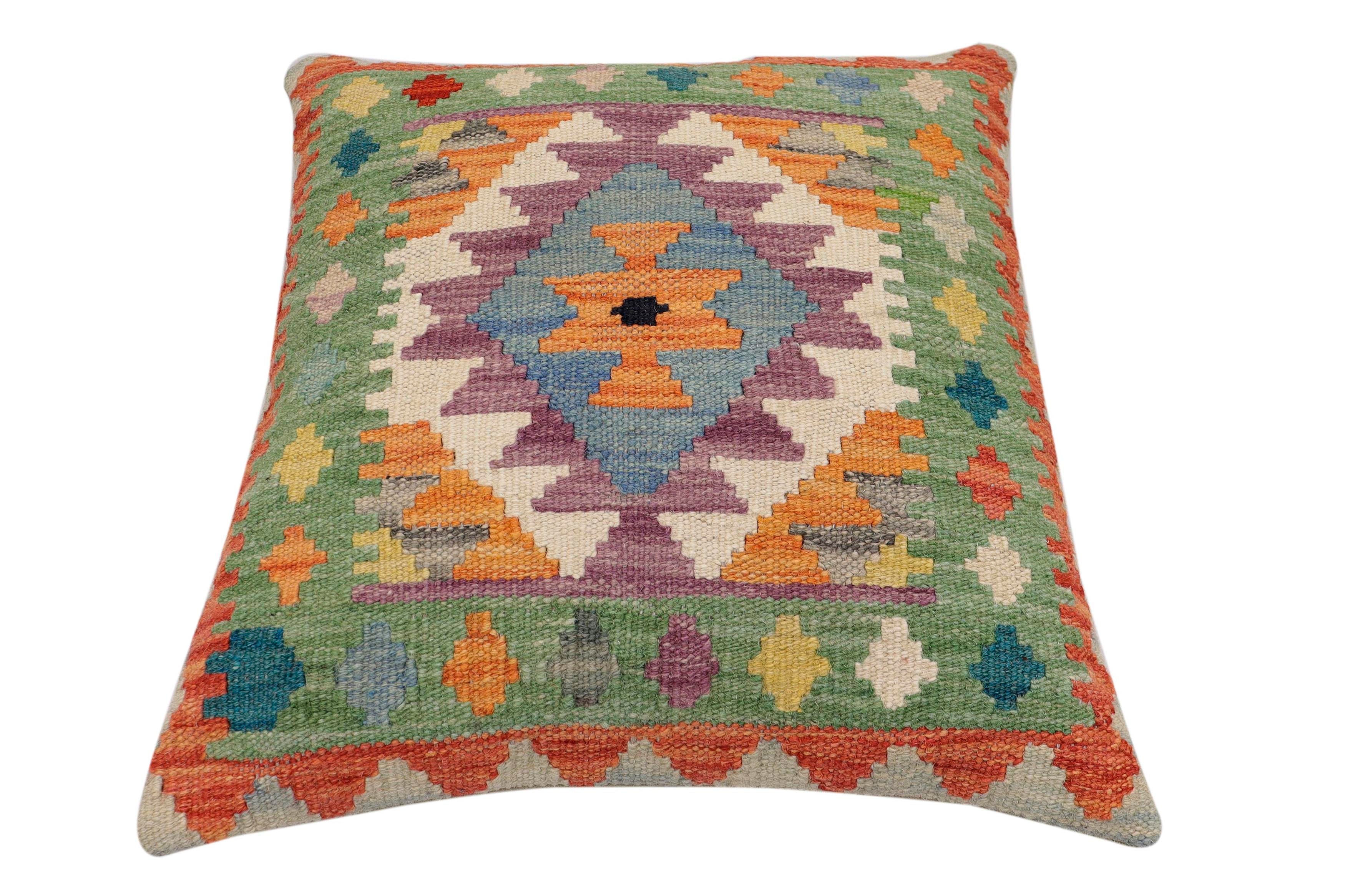 Bohemian Kimi Turkish Hand-Woven Kilim Pillow