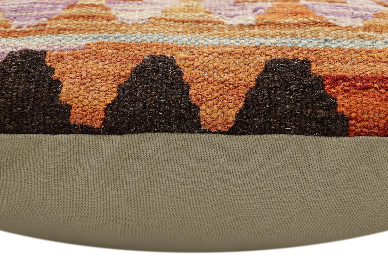 handmade Traditional Pillow Red Blue Hand-Woven SQUARE 100% WOOL Hand woven turkish pillow2' x 2'