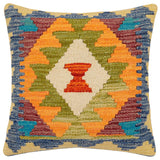 Boho Chic Cassey Turkish Hand-Woven Kilim Pillow
