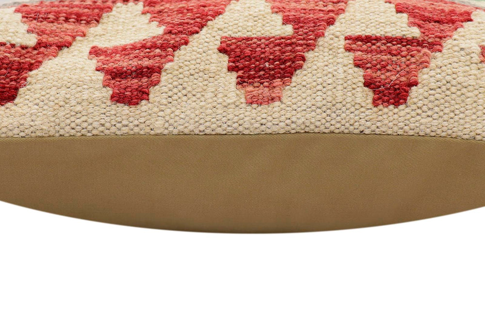 handmade Traditional Pillow Red Blue Hand-Woven SQUARE 100% WOOL Hand woven turkish pillow2' x 2'