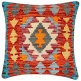 Rustic Kaley Turkish Hand-Woven Kilim Pillow