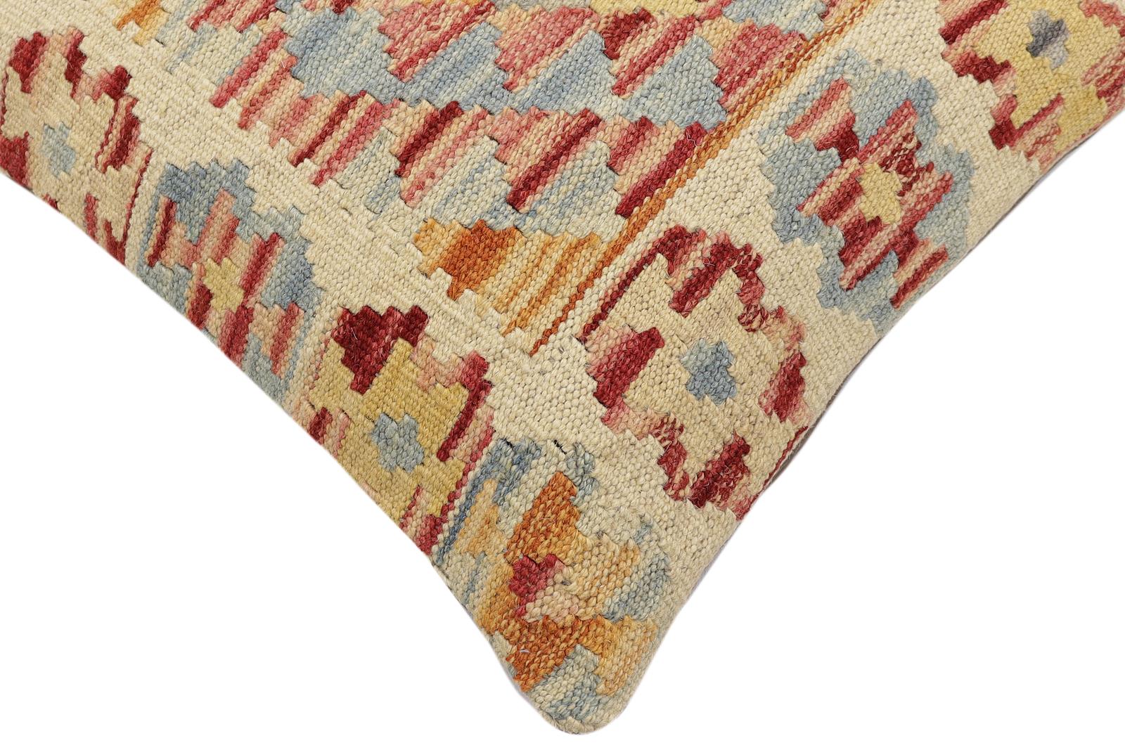 handmade Traditional Pillow Rust Red Hand-made SQUARE 100% WOOL Hand woven turkish pillow2' x 2'