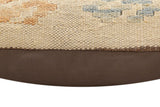 handmade Traditional Pillow Beige Red Hand-made SQUARE 100% WOOL Hand woven turkish pillow2' x 2'
