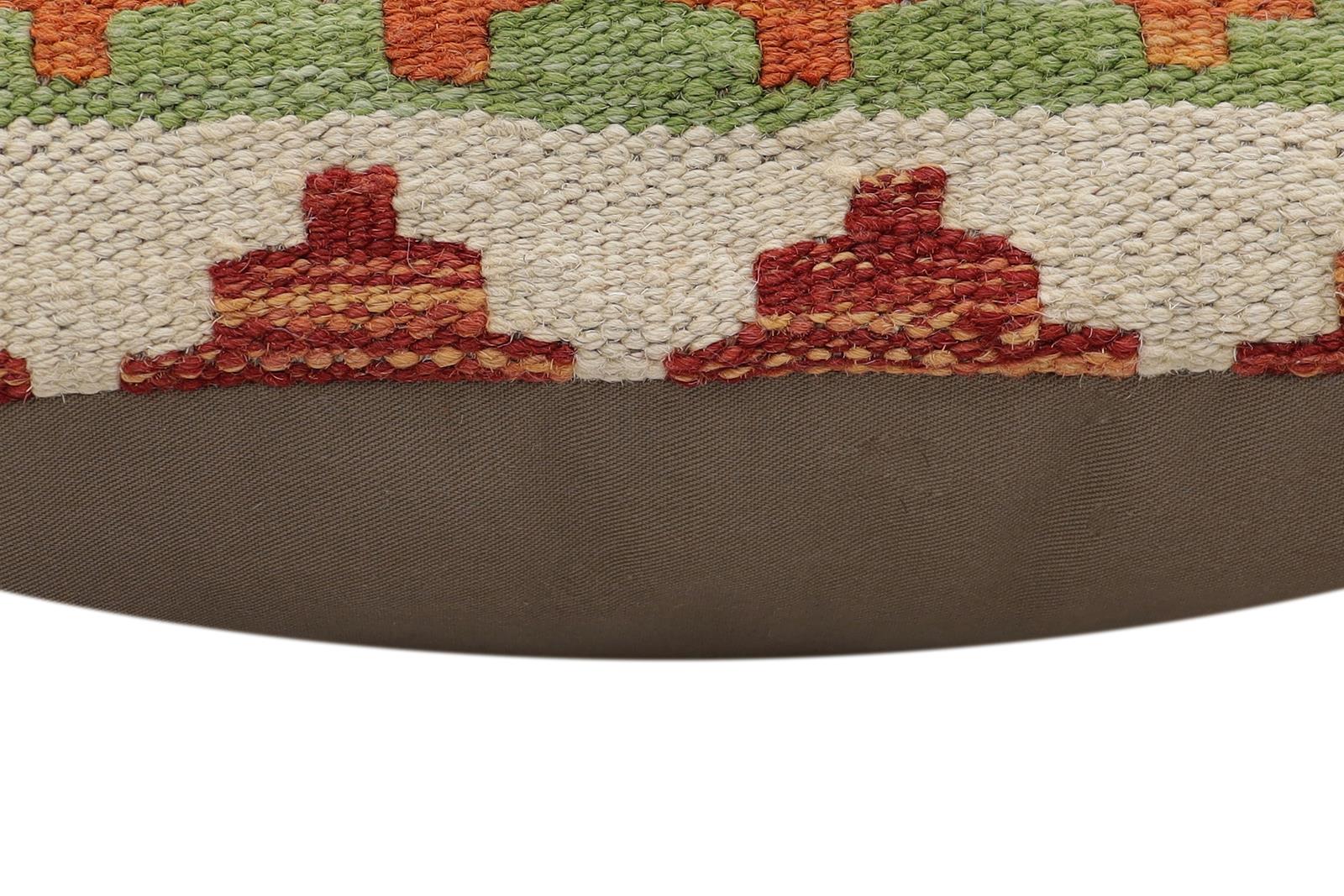 handmade Traditional Pillow Rust Blue Hand-made SQUARE 100% WOOL Hand woven turkish pillow2' x 2'