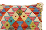 handmade Traditional Pillow Rust Blue Hand-Woven SQUARE 100% WOOL Hand woven turkish pillow2' x 2'