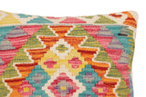 handmade Traditional Pillow Rust Blue Hand-Woven SQUARE 100% WOOL Hand woven turkish pillow2' x 2'