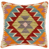 Tribal Lock Turkish Hand-Woven Kilim Pillow