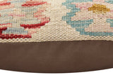 handmade Traditional Pillow Beige Red Hand-Woven SQUARE 100% WOOL  Hand woven turkish pillow  2 x 2
