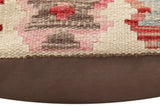 handmade Traditional Pillow Red Blue Hand-Woven SQUARE 100% WOOL  Hand woven turkish pillow  2 x 2