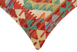 handmade Traditional Pillow Rust Blue Hand-Woven SQUARE 100% WOOL  Hand woven turkish pillow  2 x 2