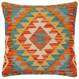 Rustic Downing Turkish Hand-Woven Kilim Pillow