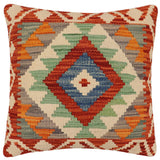 Rustic Travers Turkish Hand-Woven Kilim Pillow